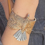 Hawk Cuff Bracelet, Bronze
