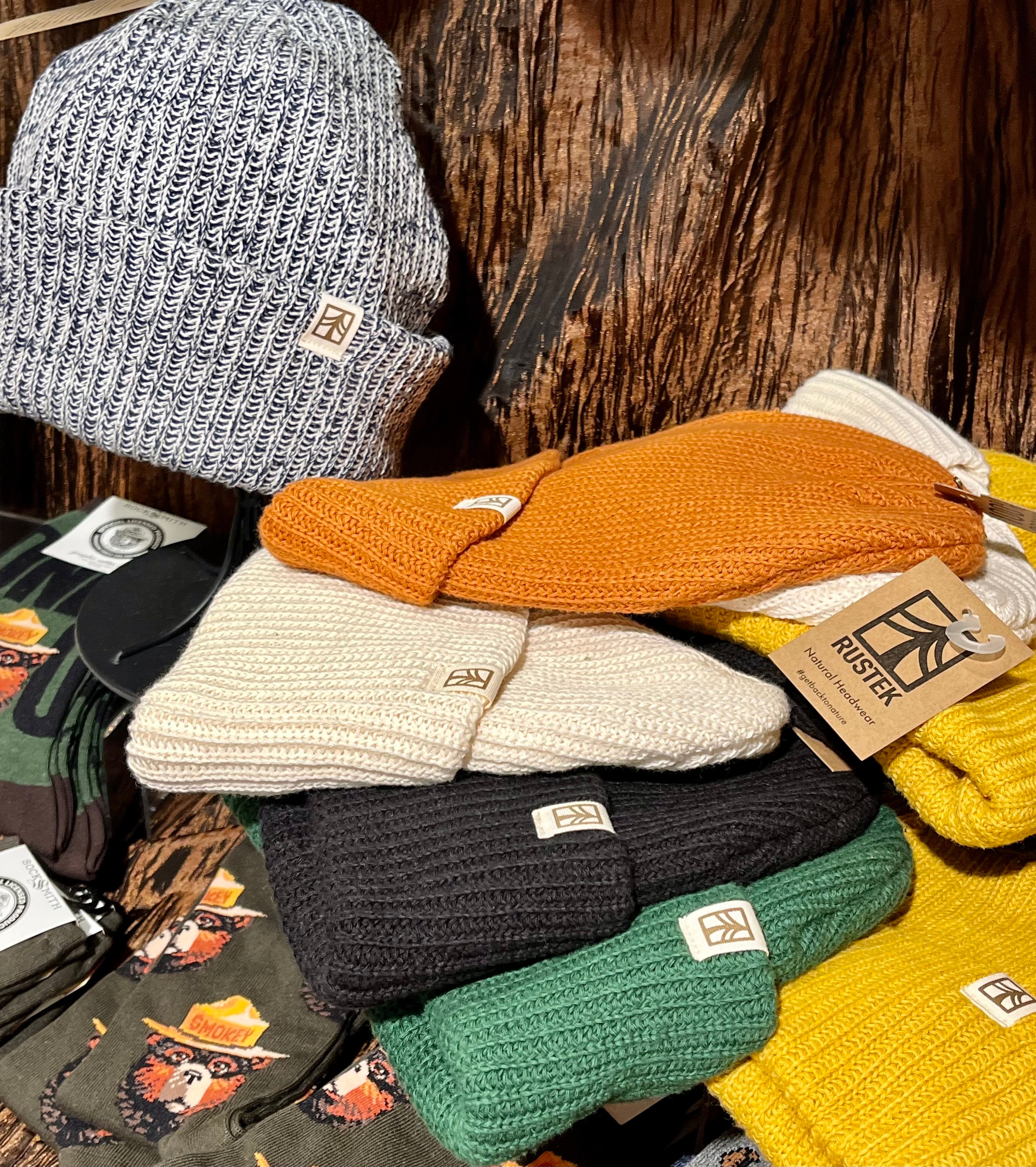 Rustek organic cotton tree tag beanies, made in Portland, Oregon ...