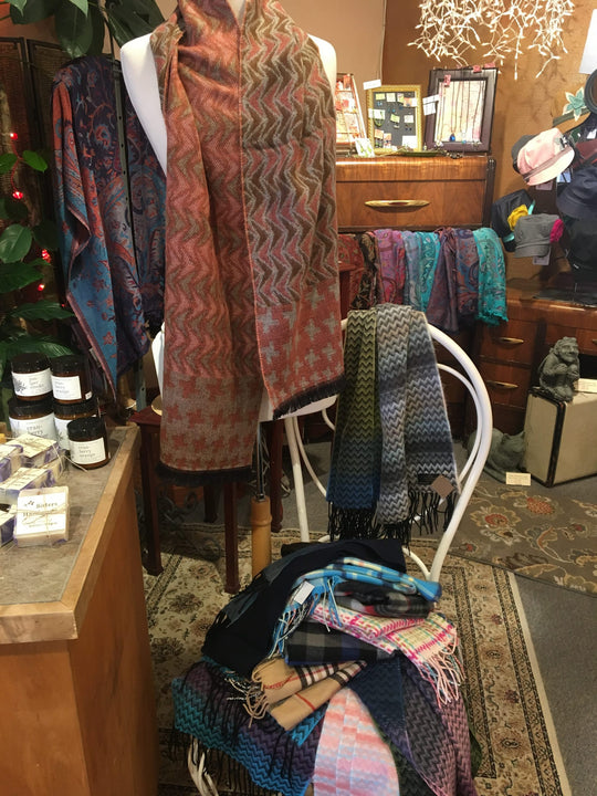 Stacks of Cashmere Scarves!