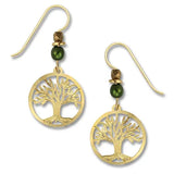 Tree of life earrings, gold plated