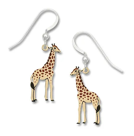 Painted giraffe earrings