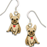 bulldog puppy earrings