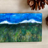 Encaustic painting of the Three Sisters Mountains, Sisters, Oregon 4x6