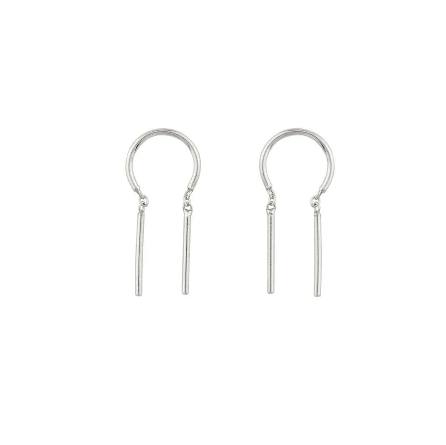 3/4" swinging bar hoop thread through earrings