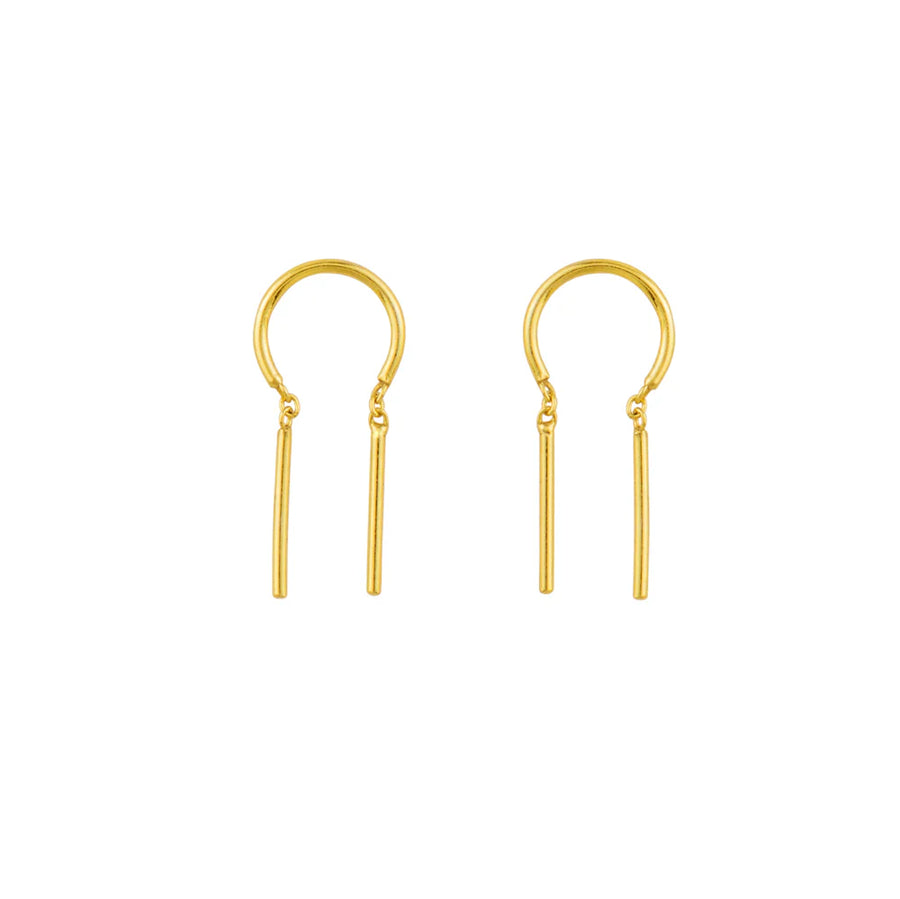 3/4" swinging bar hoop thread through earrings