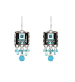 Milano Square w/Short Fringe Earrings