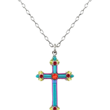 Cross pendant, simple, multicolor, Firefly