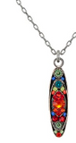 Sparkle Long Oval Pendant Necklace