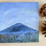 Encaustic painting 8x8 Black Butte #03