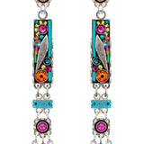 Botanical elaborate dangle post earrings