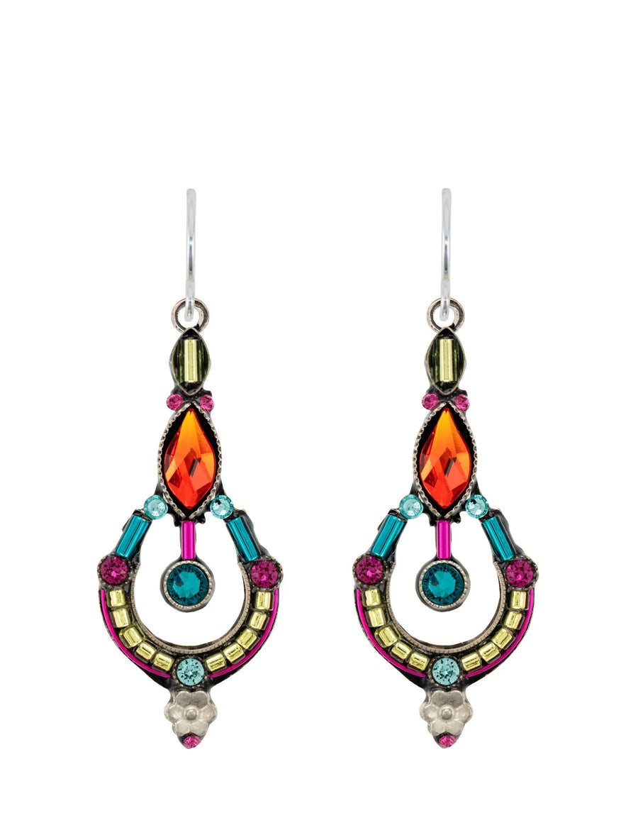 Mosaic hoop earrings