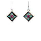 Diamond drop mosaic earrings