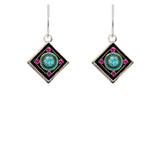 Diamond drop mosaic earrings