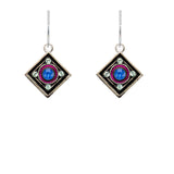 Diamond drop mosaic earrings