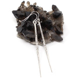 Sterling silver spike dangle earrings