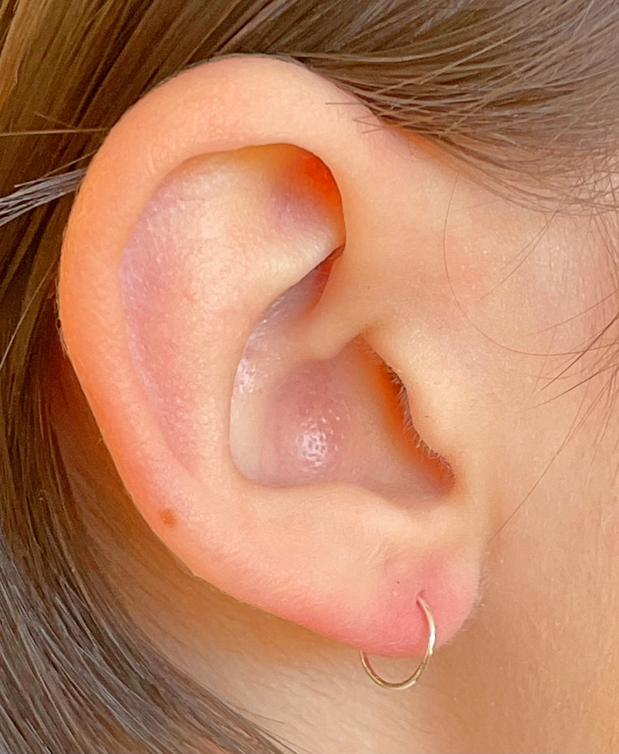 Tiny hoop earrings, gold filled, sterling silver & niobium, 4 sizes