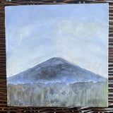 Encaustic painting 8x8 Black Butte #03