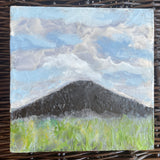 Encaustic painting of Black Butte #2 8x8