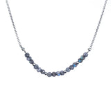 Gemstone beads and sterling silver necklace