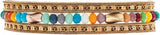 gold, multi color stone magnetic bracelet