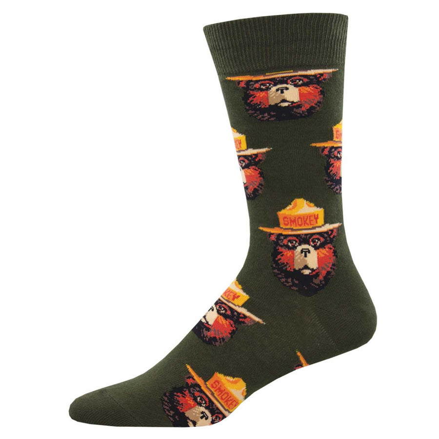 Smokey the Bear socks, for men
