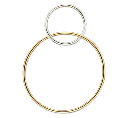 dangling wire post hoop earrings
