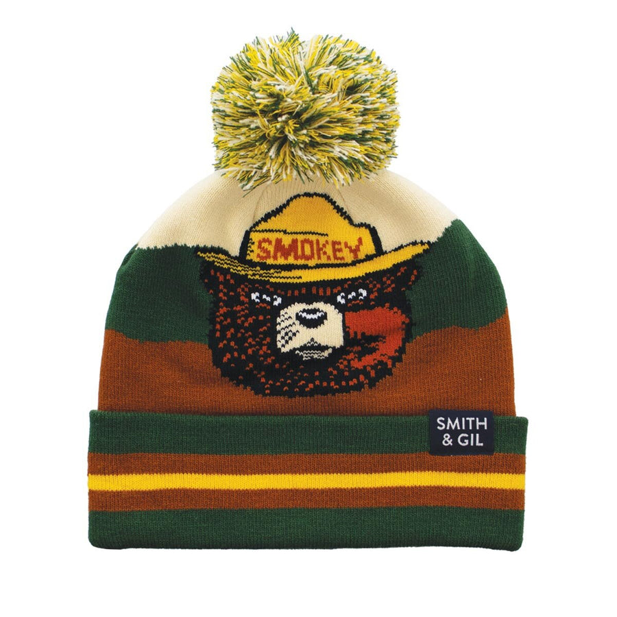 Smokey Bear Knit Pm Pom Beanie, Unisex