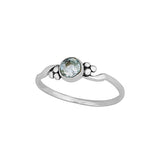 Dainty Birthstone Rings, sterling silver and semiprecious gems