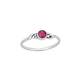 Dainty Birthstone Rings, sterling silver and semiprecious gems