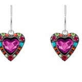 Heart earrings, multicolor