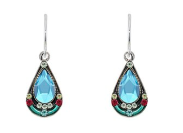 Mosaic drop earrings aquamarine