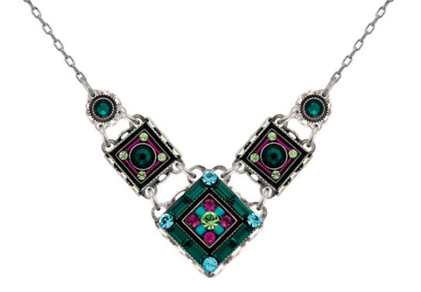 La Dolce Vita petite V-necklace, Multi color or Light Blue