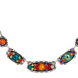 Sparkle horizontal ovals mosaic necklace