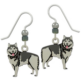 Malamute/husky earrings
