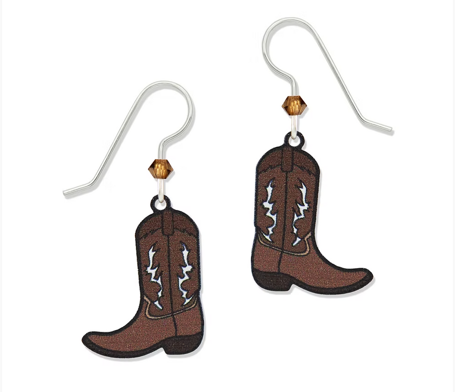 Western boot earrings