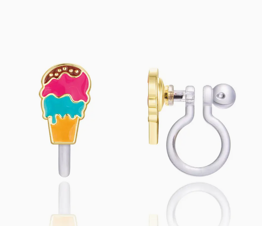 Clip on earrings, non-slip silicone clips