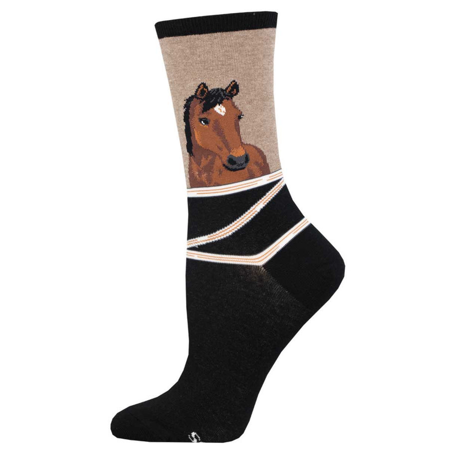 horse portrait socks