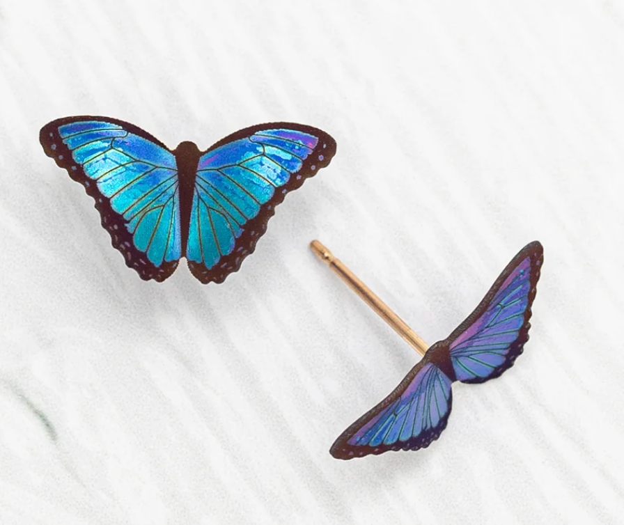 Petite Bella butterfly post earrings