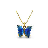 Glass butterfly necklaces