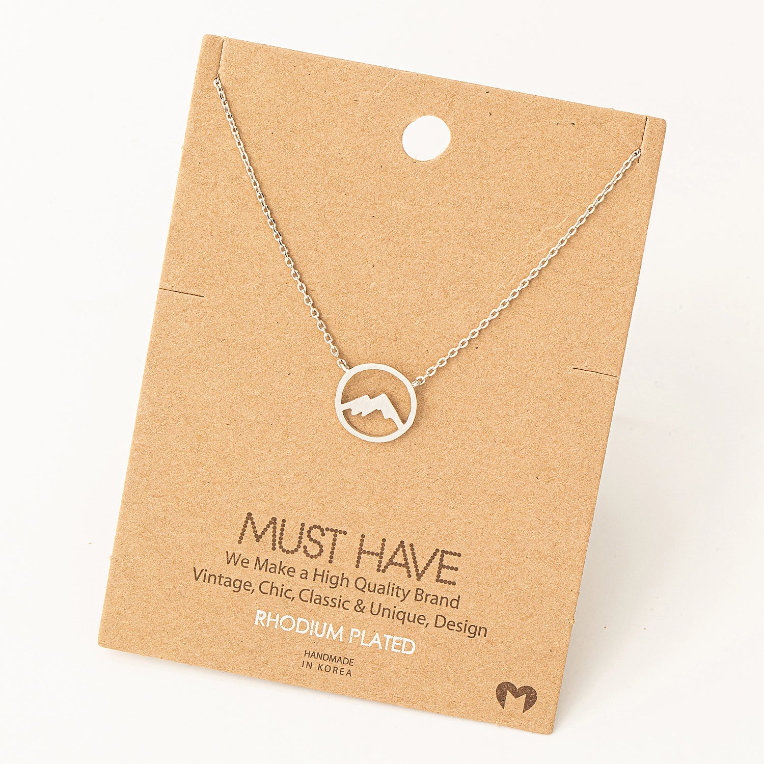Circle sales mountain necklace