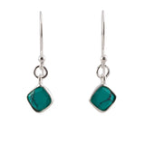 Gemstone dangle earrings set in sterling silver