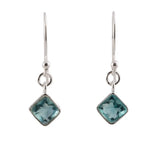 Gemstone dangle earrings set in sterling silver