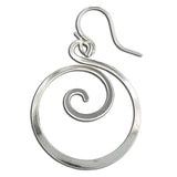 Dangle Koru spiral earrings