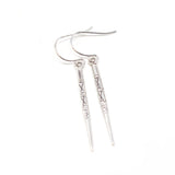 Sterling silver spike dangle earrings