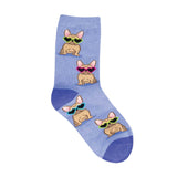 Frenchie bulldog in sunglasses kids socks 4-7 years