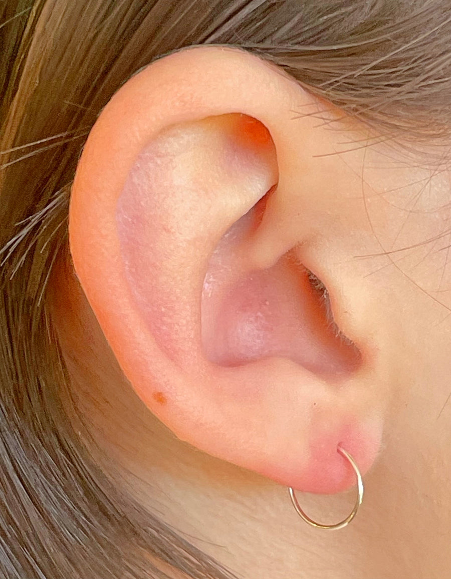 Tiny hoop earrings, gold filled, sterling silver & niobium, 4 sizes