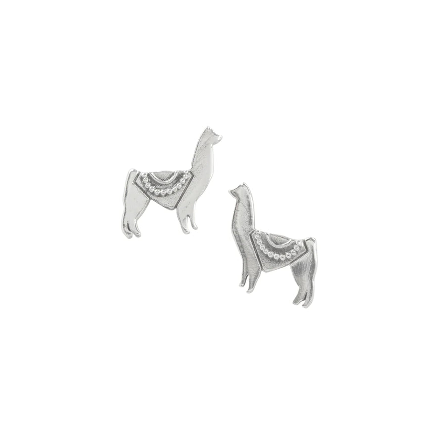 Llama stud earrings
