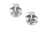 moon face earrings