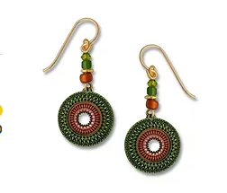 2-part Olive and Copper Etched Discs