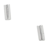 Short Round Bar Studs sterling silver